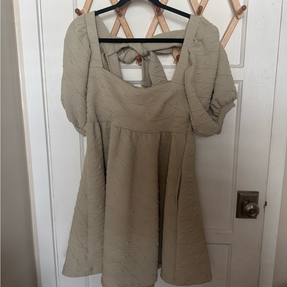 Free People Beige Mini Dress